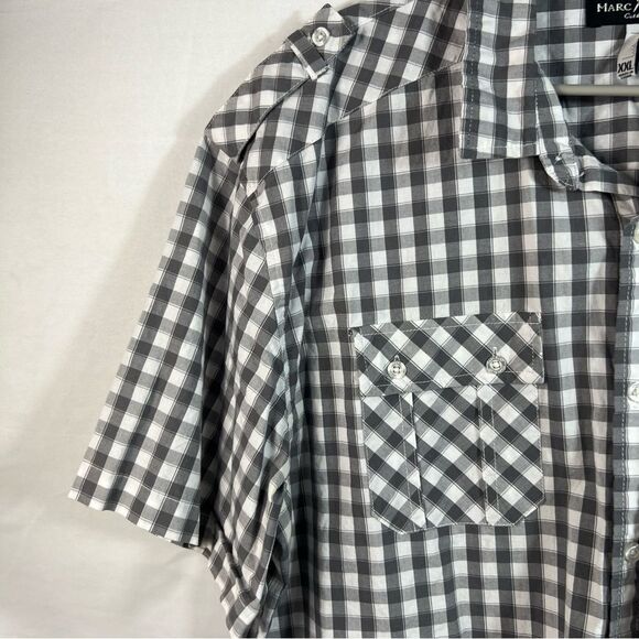 Marc Ecko Cut & Sew Mens Short Sleeve Plaid Button Up Shirt 0629 - Picture 6 of 12
